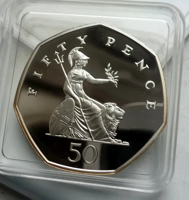 2008 Royal Mint sterling silver Proof 50p coin from The Emblems Collection
