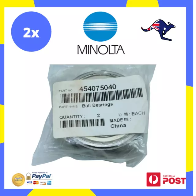 2x Konica Minolta 454075040 Ball Bearing for Upper Fuser Roller