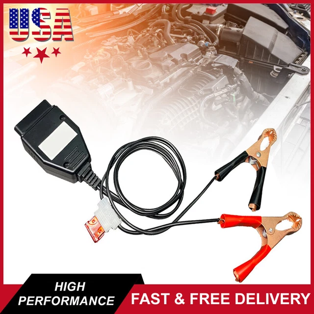 New Alligator Clip OBD2 Connector Car ECU Memory Saver 12V Battery Replace Tool