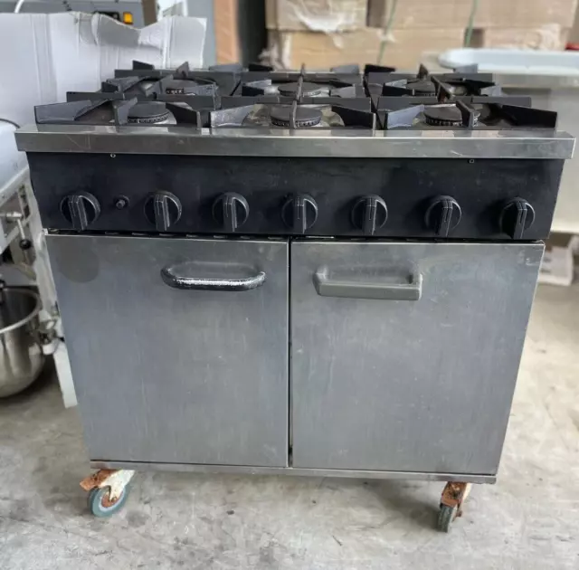 Commercial 6 Burner Gas Cooker-Range Oven - Refurbished