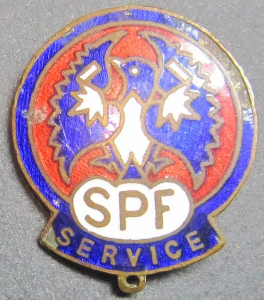 SPF  1942-43 Enamel Service Award by Schlank Adelaide