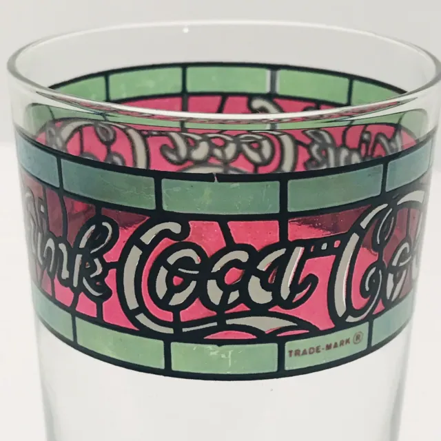 Vintage Tiffany Tribute, Stain Glass Style, Coca-Cola Glass, Coca-Cola Trademark