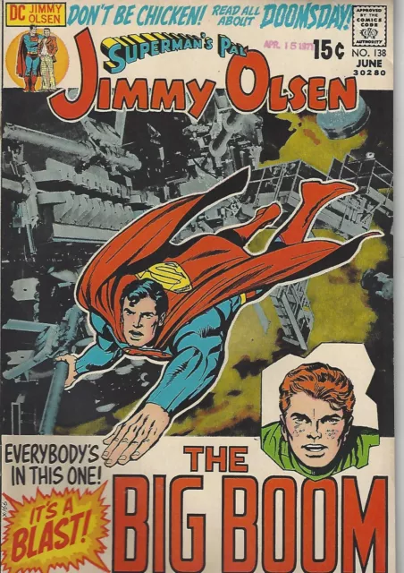 Superman's Pal Jimmy Olsen # 138 DC Comics 1971 FINE+ Jack Kirby The Big Boom