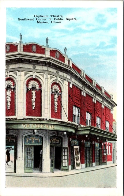 Orpheum Theater Marion Illinois postcard the not shipped