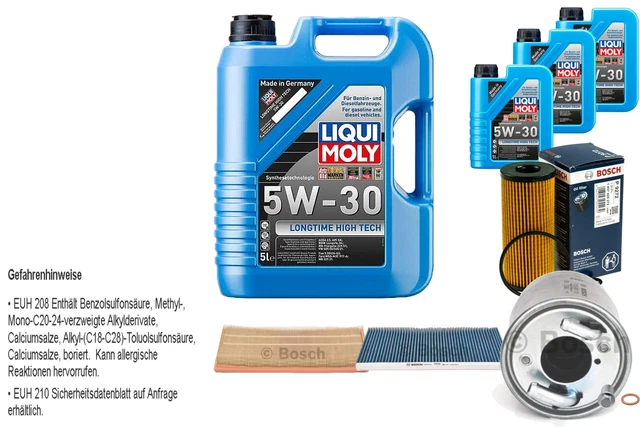 INSPEKTIONSKIT FILTER LIQUI MOLY ÖL 8L 5W-40 Für Mercedes-Benz E-Klasse T-Model