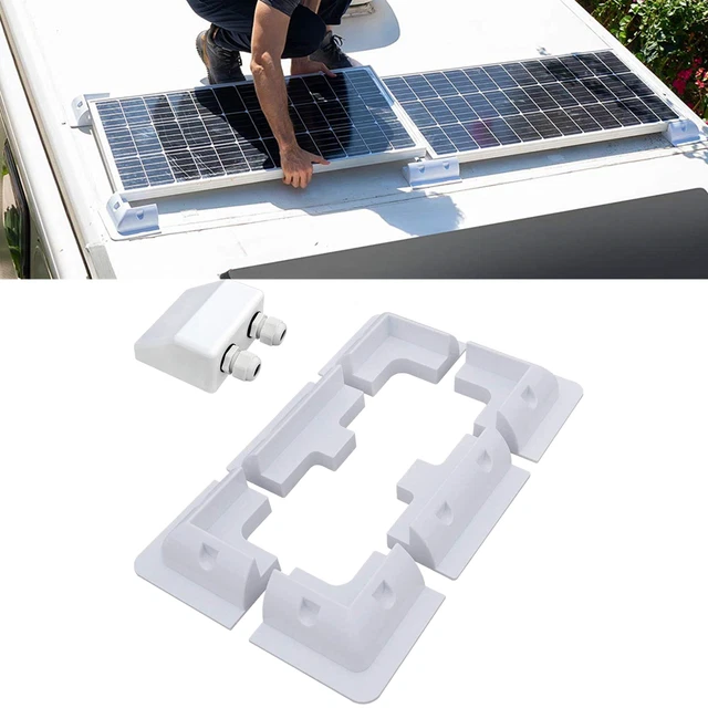 KLLsmDesign Lot de 7 supports de montage pour panneau solaire ABS sans  perçage avec presse-étoupe, construction pour maison, remorques, bateaux