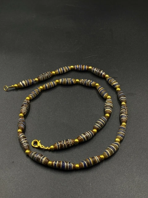 Ancient Old antique Pyu dynasty Glass beads rare trade  From southeast Asia 2