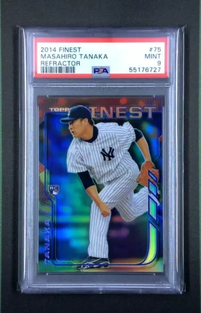 2014 Topps Finest Masahiro Tanaka Refractor Rookie RC #75 PSA 9 Mint Yankees