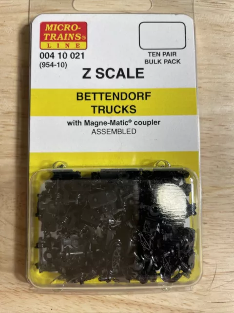 Z Scale Bettendorf Trucks Ten Pair Bulk Pack 00410021 (954-10) Micro-Trains Line