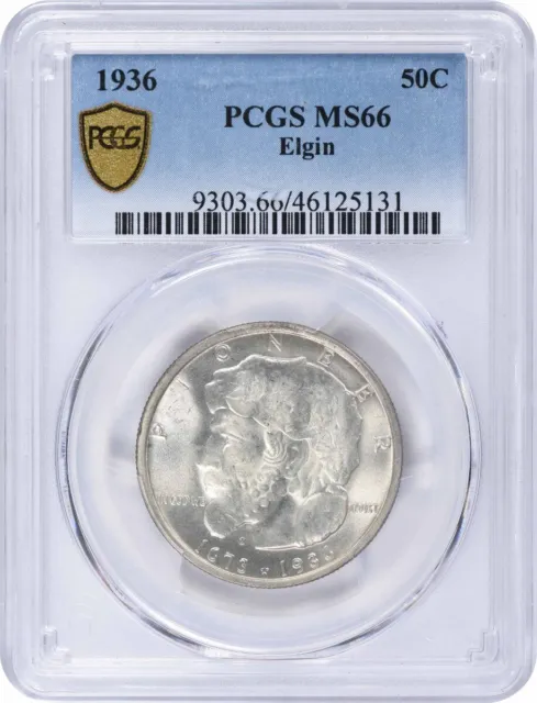 Elgin Commemorative Silver Half Dollar 1936 MS66 PCGS