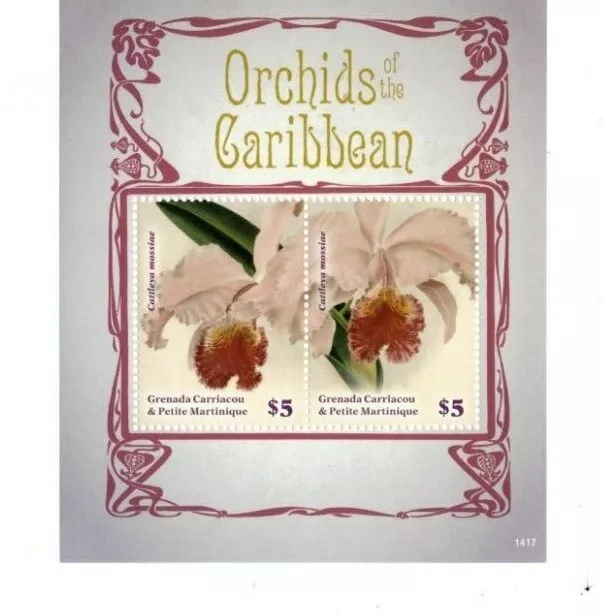 Grenadines - 2014 Orchids of the Caribbean - S/S - MNH