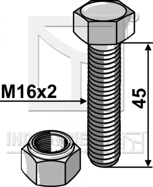 Schraube M16 x 45  101.1645