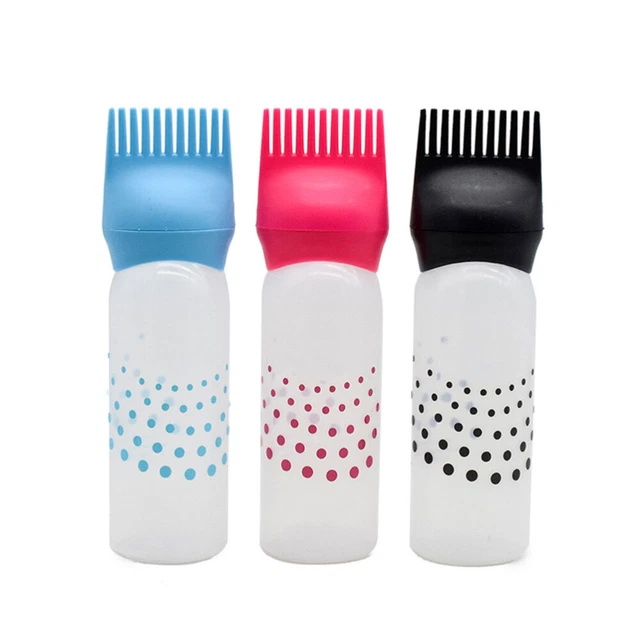HAIR DYING BOTTLES Dye Applicator Bottle Hair Coloring Brush 3PCS 9.31