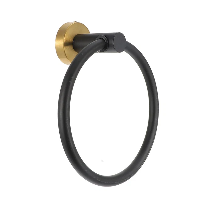 Anillo toalla gancho toalla de mano negro 304 acero inoxidable