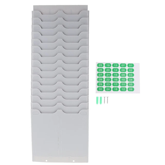 STORAGE DISPLAY RACK Clocking Card Holder Attendance Cards Stand £37.45 ...