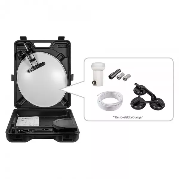 Megasat Camping Valise Voyageur Kit Mobile Kit Usine LNB 3-fach Ventouse