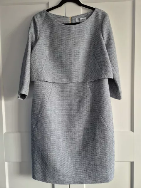 The Fold London Blue Dress Northcote Tweed Dress Royal Dress Kate Pippa UK 14