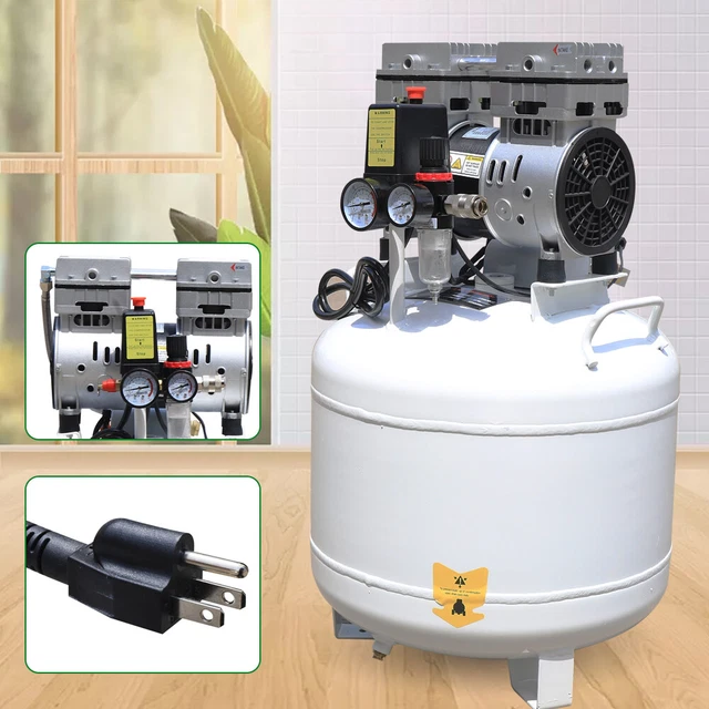 750W 40L 165L/min Oil Free Oilless Air Compressor Dental Chair Device