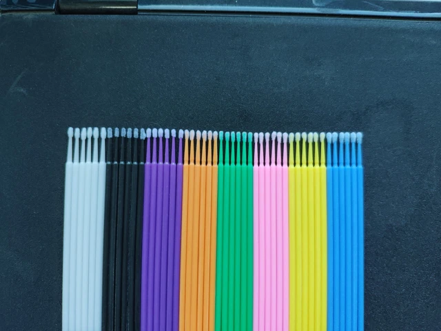 500pcs Dental Disposable Micro Applicators Brush Mixed Sticks Bendable 8 Colors