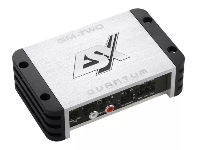 ESX QM-TWO V2 QUANTUM | 2-Kanal Class D Mini Digital Verstärker 600 Watt Max.