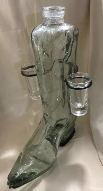 Cowboy Boot Whiskey Decanter With Shot Glasses