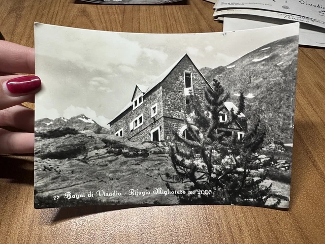 Cartolina Bagni Di Vinadio Rifugio Migliorero Viaggiata 1959 Bg