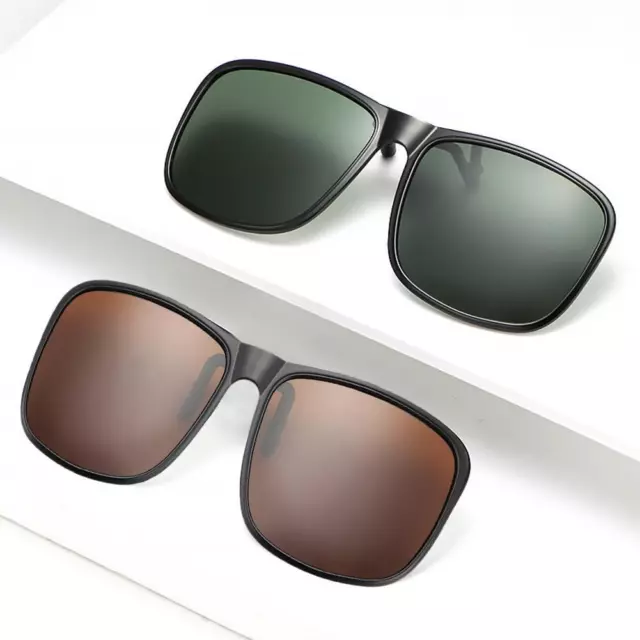 Clip On Sunglasse Flip-up Glasses Polarized UV Photochromic Sunglasses Z9Y5
