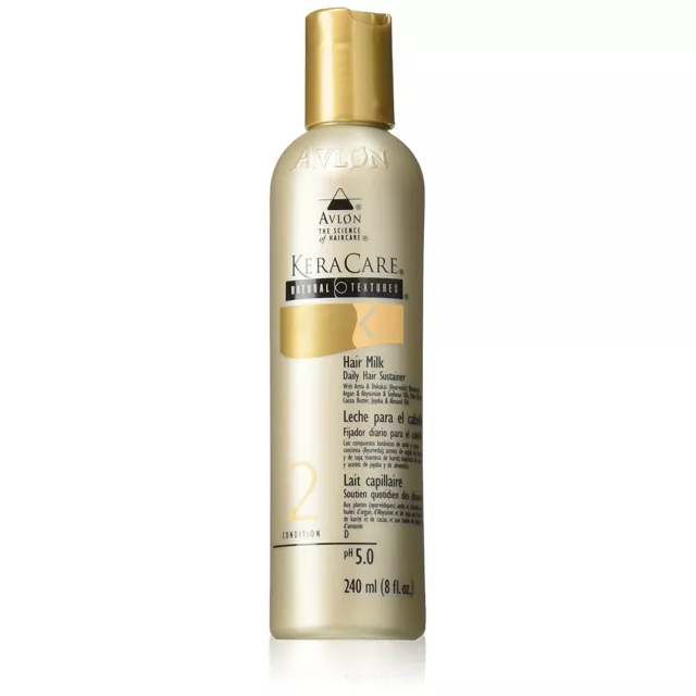 Avlon KeraCare Naturel Textures Cheveux Lait 237ml Journalier Pourvoyeur pH5.0