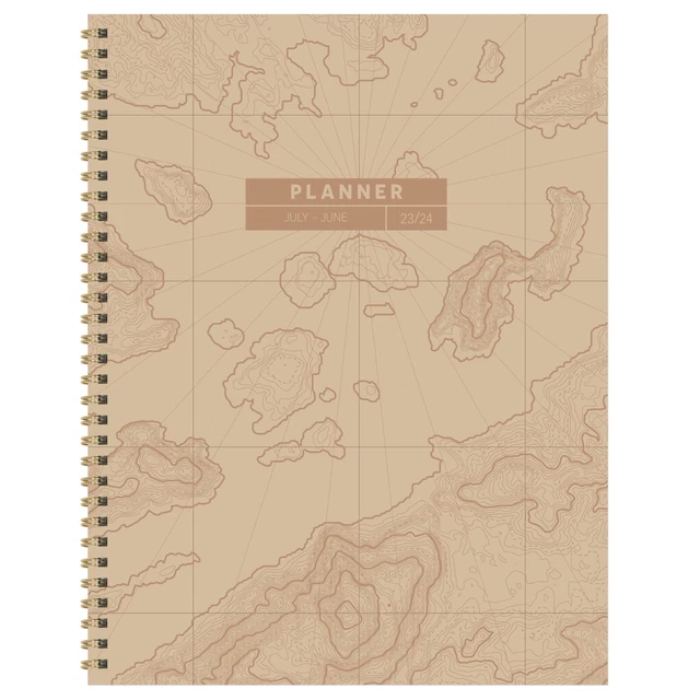 JULY 2023 June 2024 Map of the World Large Weekly Monthly Planner £18