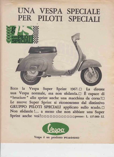 Publicité D'époque – Test Moto Vespa P 125 ETS – Piaggio – 1984 – Italie