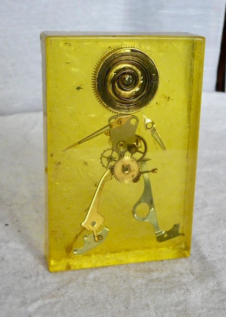 Bloc Résine Avec Montre Gousset Incluse - Pièce Ancienne Pour Horloger/école