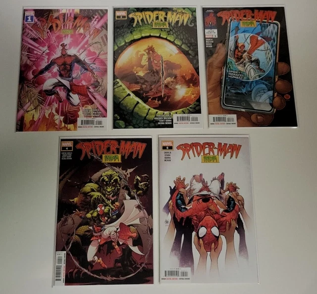 🔑Spider-Man: India (2023) #1-5 Nm/Vf Complete Series Set Run Marvel Comics
