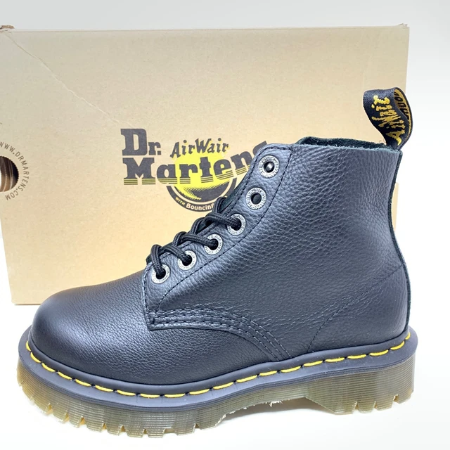 STIVALI AIRGAIR DR Martens 101 Bex neri ub pelle 6 occhielli fori