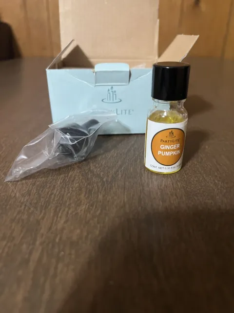 Partylite Ginger Pumpkin Scented Oil 0.33 Fl Oz Opened Box Almost Full