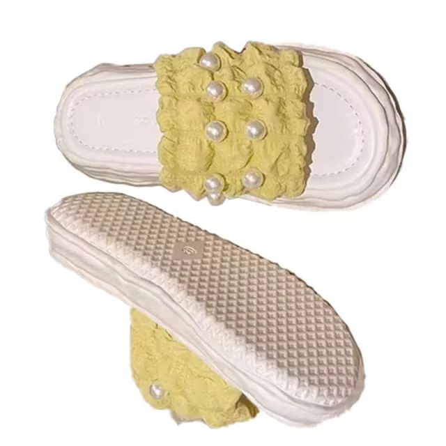 Slippers Pearl Sole Anti Slip Bright Colors Sandals (Yellow EU Size 36 To 37 IDM