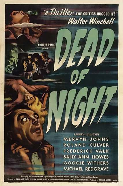 1945 Promo Poster Print "Dead of Night" Classic Horror Film Retro 40s Wall Decor