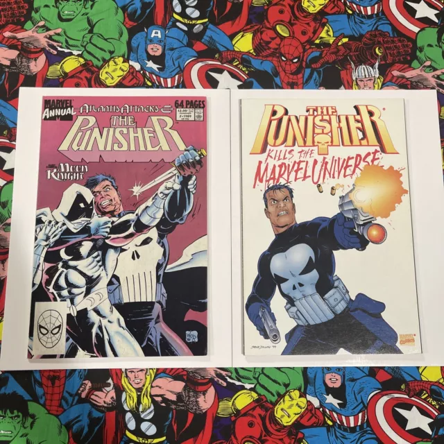 Punisher Annual 2 & Punisher Kills The Marvel Universe 2nd Print-Punisher Lot