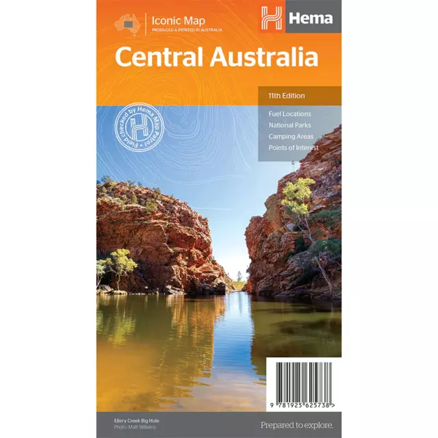 Hema 4WD Explorer Map Highly Detailed Central Australia Map 11th Edition