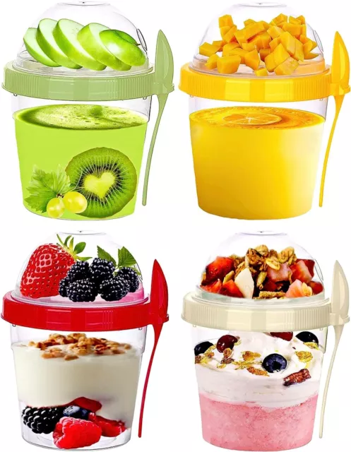 Yoghurt Cup Fruit Cereal Overnight Oats Take 'N Go Food Container Box Pot  UK STK