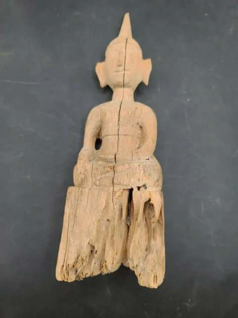 Antique Burmese Wood Carved Statue Shan 9