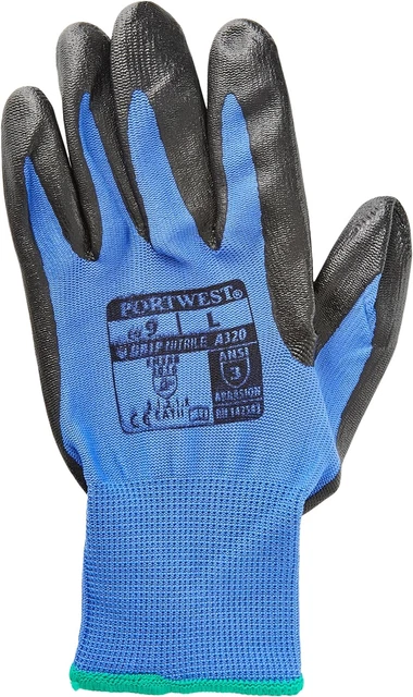 A320 Dexti Grip Guanti, Uomo, L, Blu/Nero (Blue/Black)