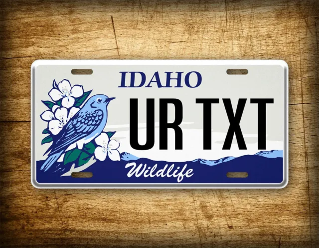 Personalized Idaho Blue Bird  Wildlife License Plate 6x12 Custom Auto Tag