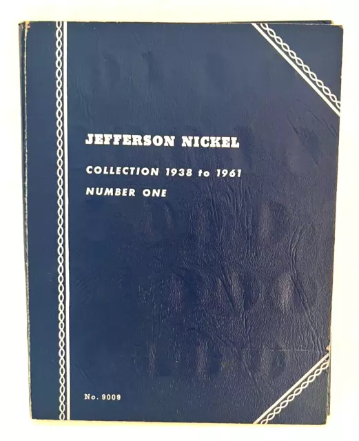 Jefferson Nickel Collection Coin Folder 1938 to 1961 Number One No.9009/57 Coins