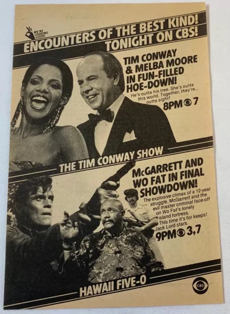 1980 CBS TV Ad ~ Tim Conway Mostra Melba Moore , Hawaii Five-O Final Showdown