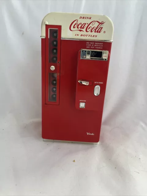 Vendo 1994 Coca Cola Mini Metal Vending Machine bank* includes pepsi bank #13