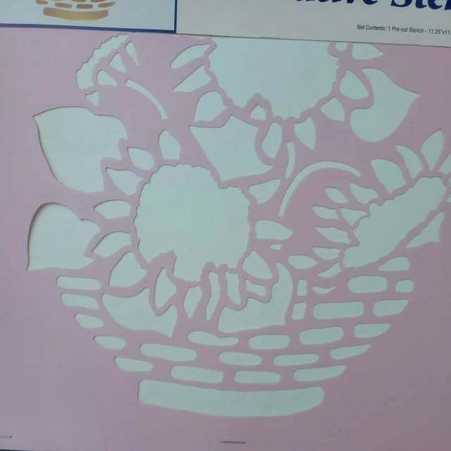 Cesta de girasol mágica Delta Stencil 111⁄4x111⁄4 plantilla precortada nueva reutilizable