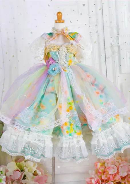1/3 DDS BJD Outfit Doll Clothes Lolita Language Flowers of Full Dress+Headwear