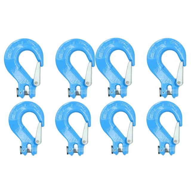 Clevis Sling Hook Safety Catch Max Lifting Capacity 2 Ton For 8mm Chain 8pk