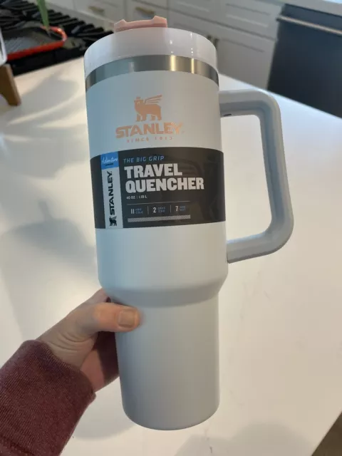 Stanley Adventure Quencher Travel Tumbler mug 🔅flight grey white  handle🔅NEW