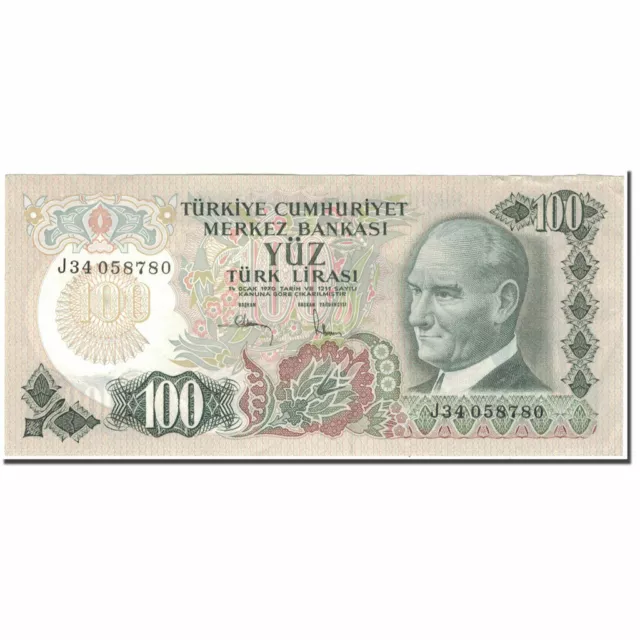 [#595640] Geldschein, Türkei, 100 Lira, 1970, KM:189a, VZ